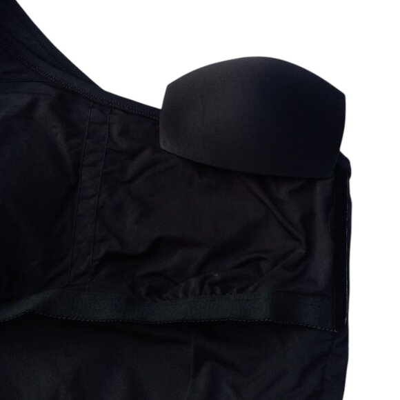 J Crew swimsuit black one shoulder ruched sz M NEW - Picture 9 of 12